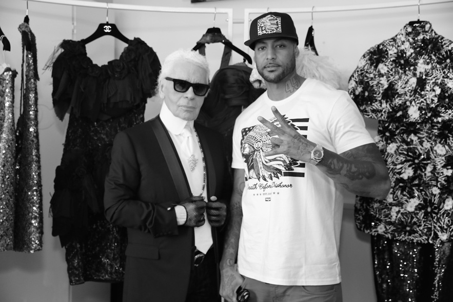 Booba et Karl Lagerfeld au festival de Cannes
