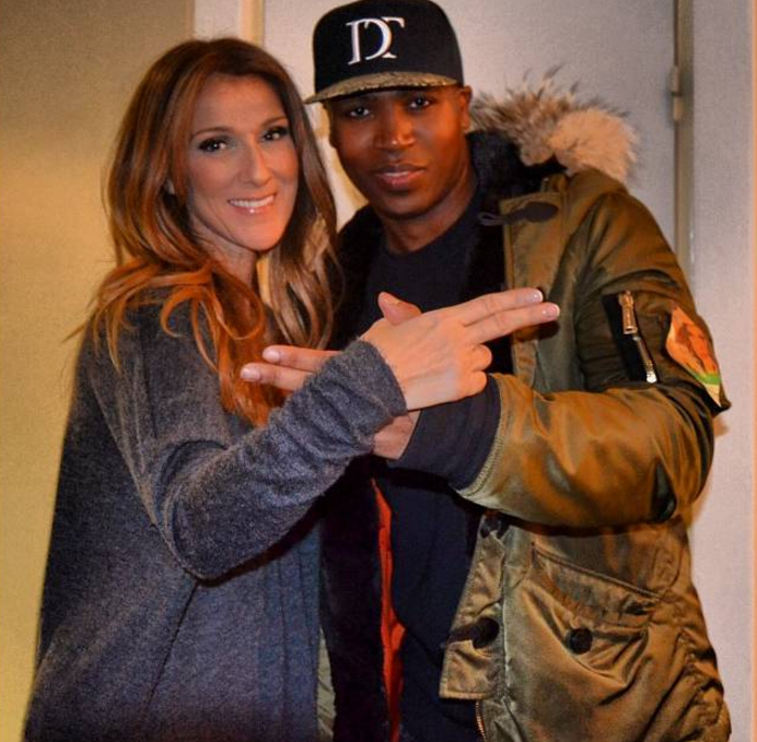 Celine Dion et son reil Rohff dans les coulisses de Bercy