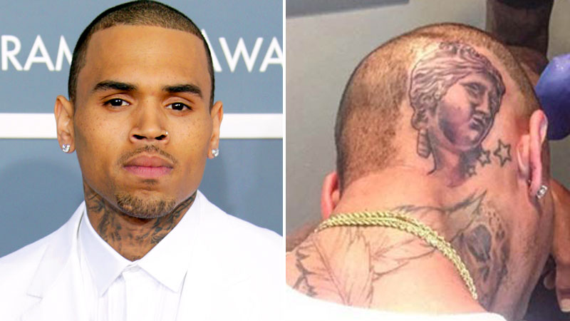 Chris Brown a fait une véritable folie en se tatouant l'arrière du...