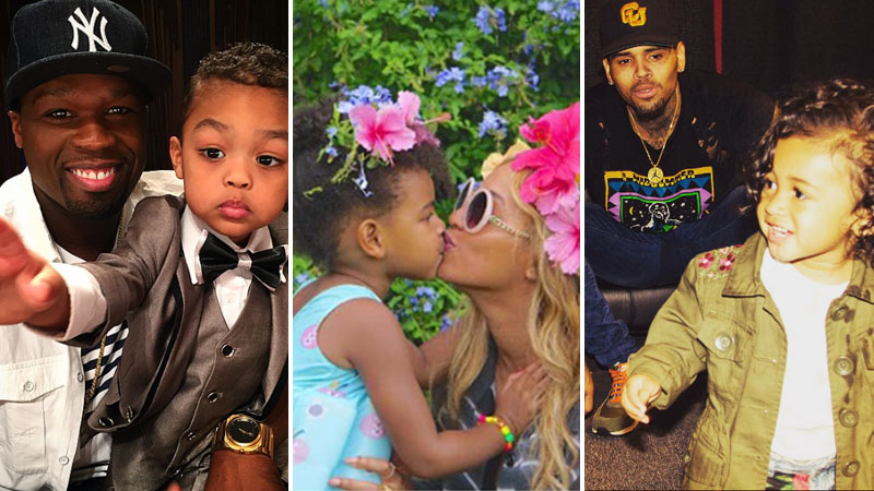 50 Cent, Beyoncé, Chris Brown : ils posent avec leurs enfants ! - TRACE